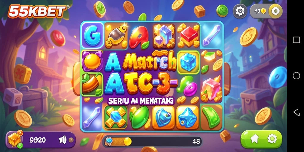 Gameplay seru dengan tantangan Match-3 yang mengasyikkan.