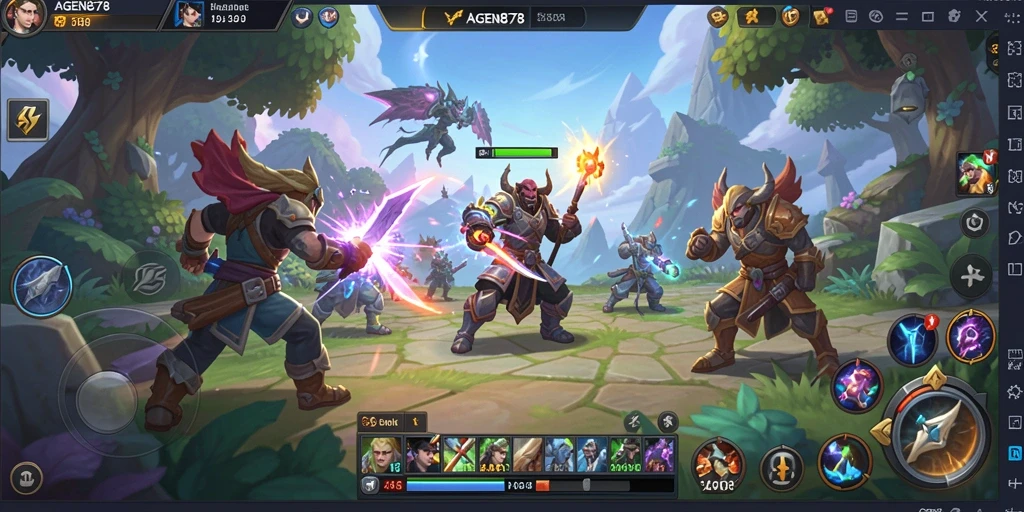 Screenshot AGEN878 menampilkan aksi seru dalam dunia MMORPG.
