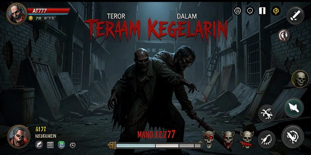 Gameplay menegangkan AT777 dengan suasana Horror yang kental.