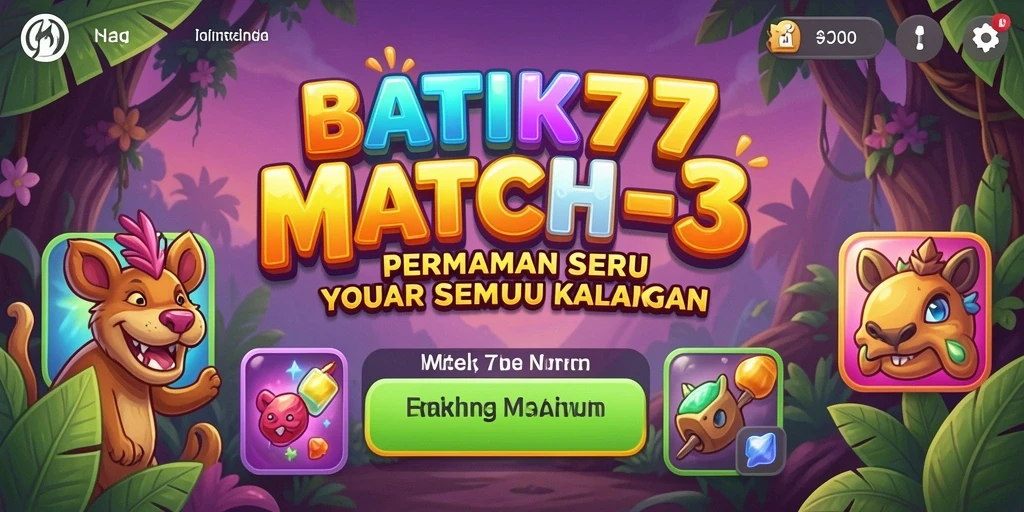 Screenshot menampilkan gameplay seru dan berwarna dari BATIK77.