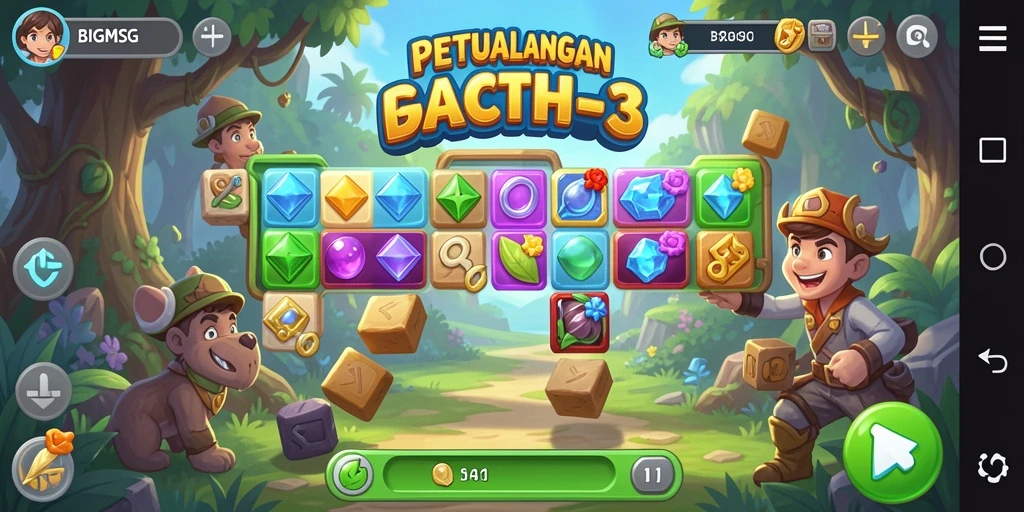 Tampilkan gameplay seru mencocokkan objek di BIGMSG.