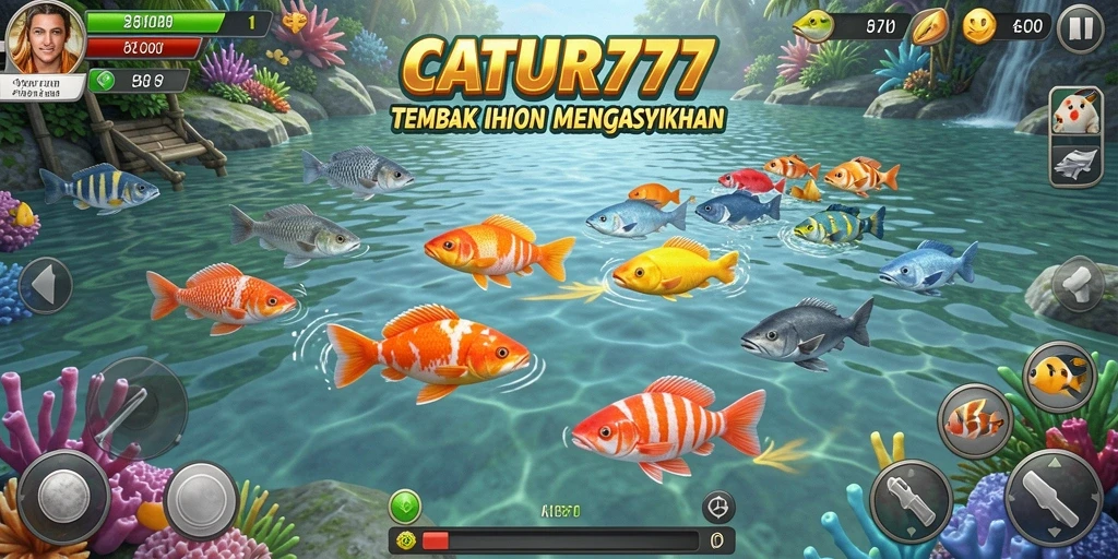 Tampilan gameplay seru Tembak Ikan di CATUR777.