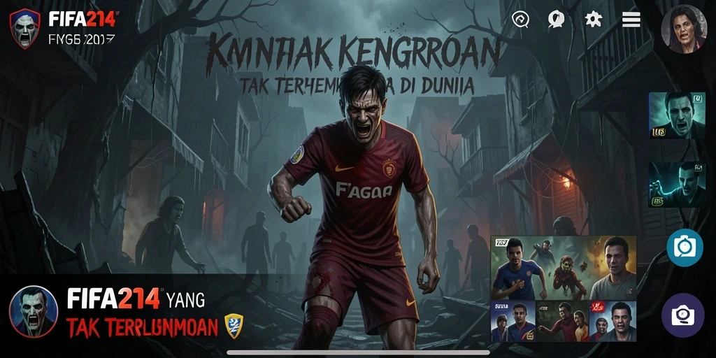 Tangkapan layar dari gameplay Horror yang menegangkan di FIFA234.