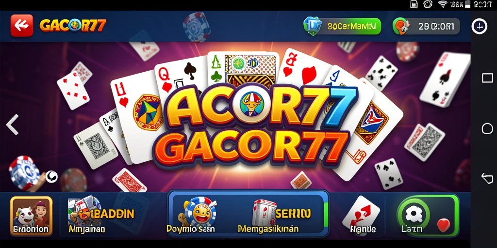Tampilan menarik dari gameplay domino di GACOR77.
