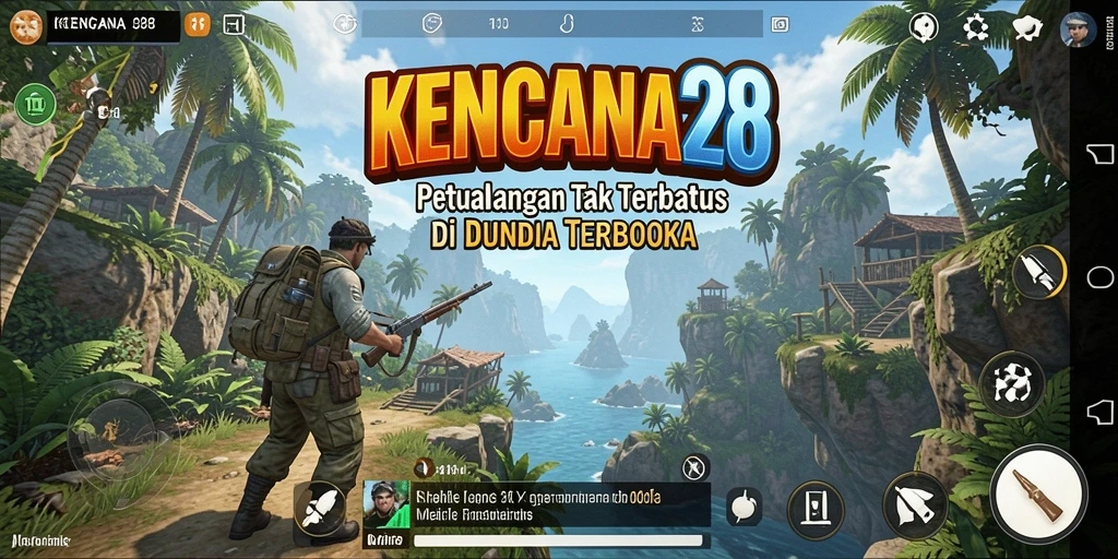 Screenshot gameplay KENCANA28 yang menampilkan petualangan di dunia terbuka.