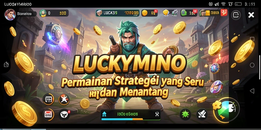 Tampilan gameplay menawan dari LUCKYMINO yang penuh strategi.