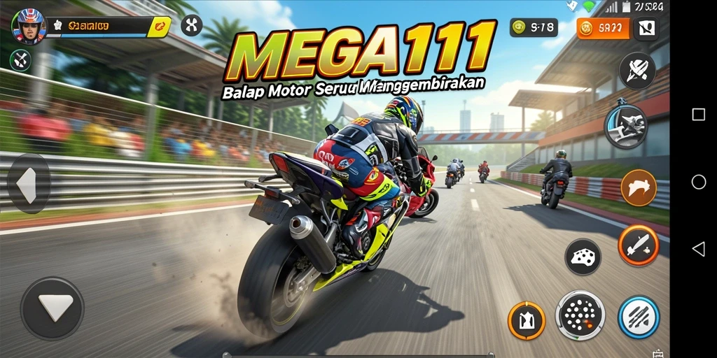 Tampilan menegangkan dari balapan motor di MEGA111.