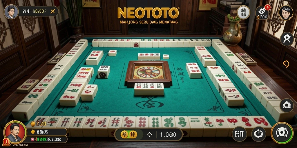 Screenshot menampilkan gameplay Mahjong yang seru dan interaktif.