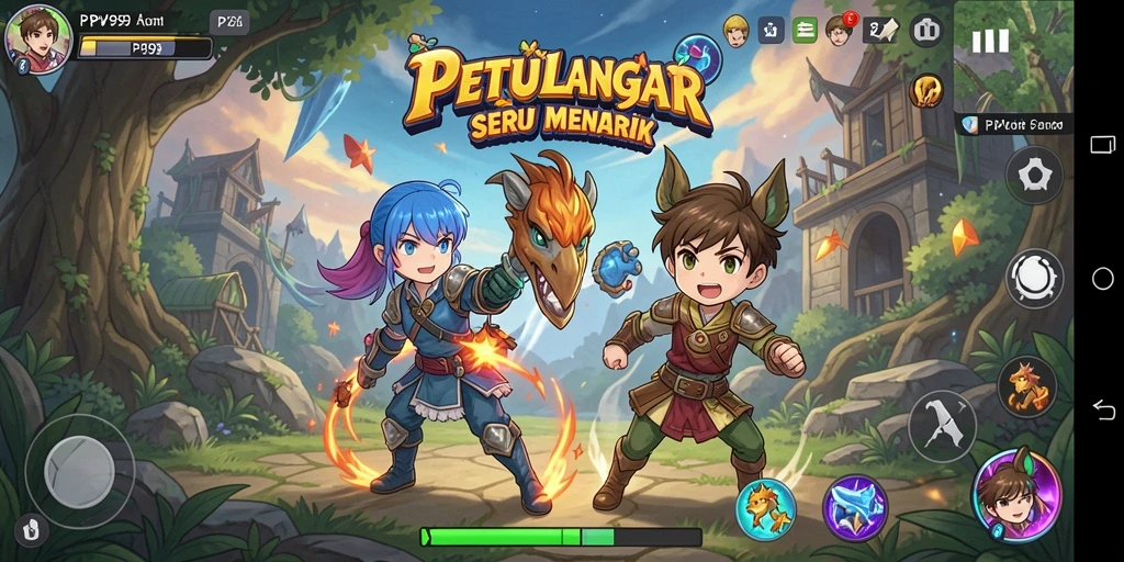 Tangkapan layar gameplay PPV99 menampilkan karakter anime dalam aksi.