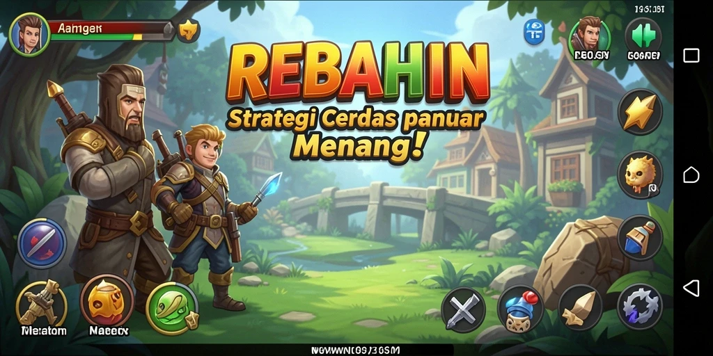 Screenshot gameplay yang menunjukkan strategi unik di REBAHIN.