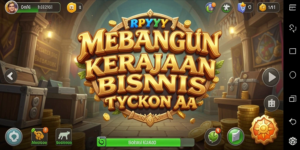 Tampilan gameplay seru di RPYYY saat membangun bisnis.