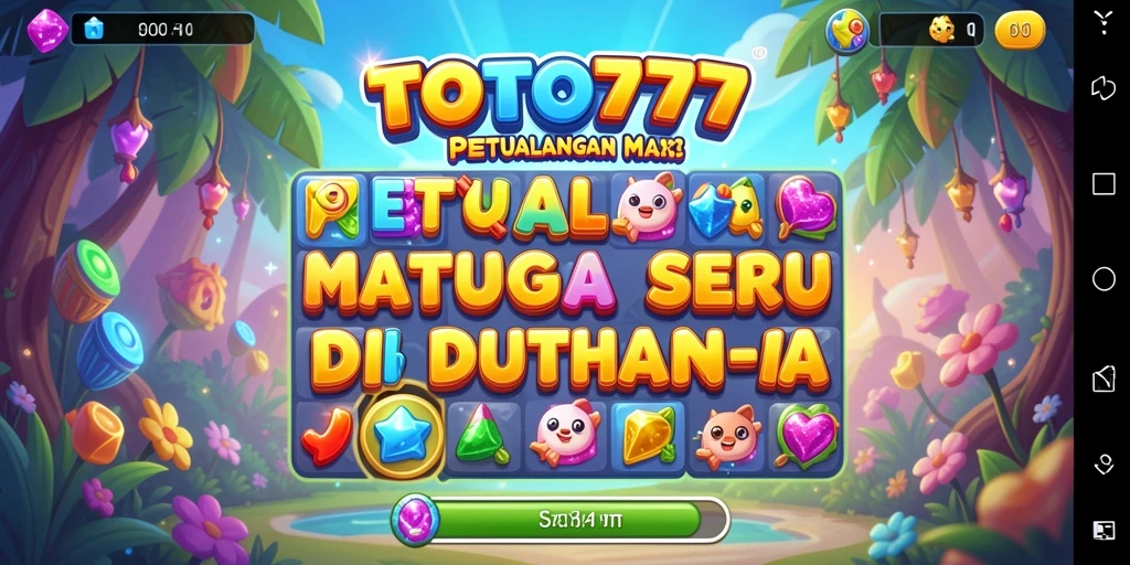 Tampilan gameplay seru TOTO777 dengan teka-teki Match-3.