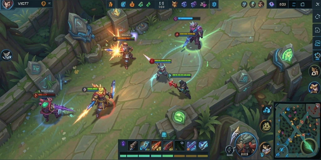 Tampilan gameplay VIO77 yang mendebarkan saat bertempur di arena.